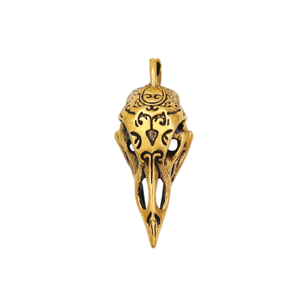 PENDRA Ravenskull 316L Stainless Steel Raven Skull Pendant