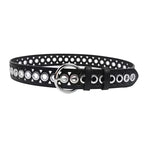 PENDRA Celesaya Leather Rivet Studded Gothic Belt