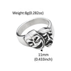 PENDRA CrySmile Stainless Steel Cry and Smile Ring