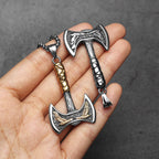 PENDRA Phoenix Axe Steel Necklace