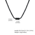 Customized 1-4 Name Neckace for Men,Never Fade Stainless Steel Tube Box Chain Collars,Personazlied Gift to Father Husband