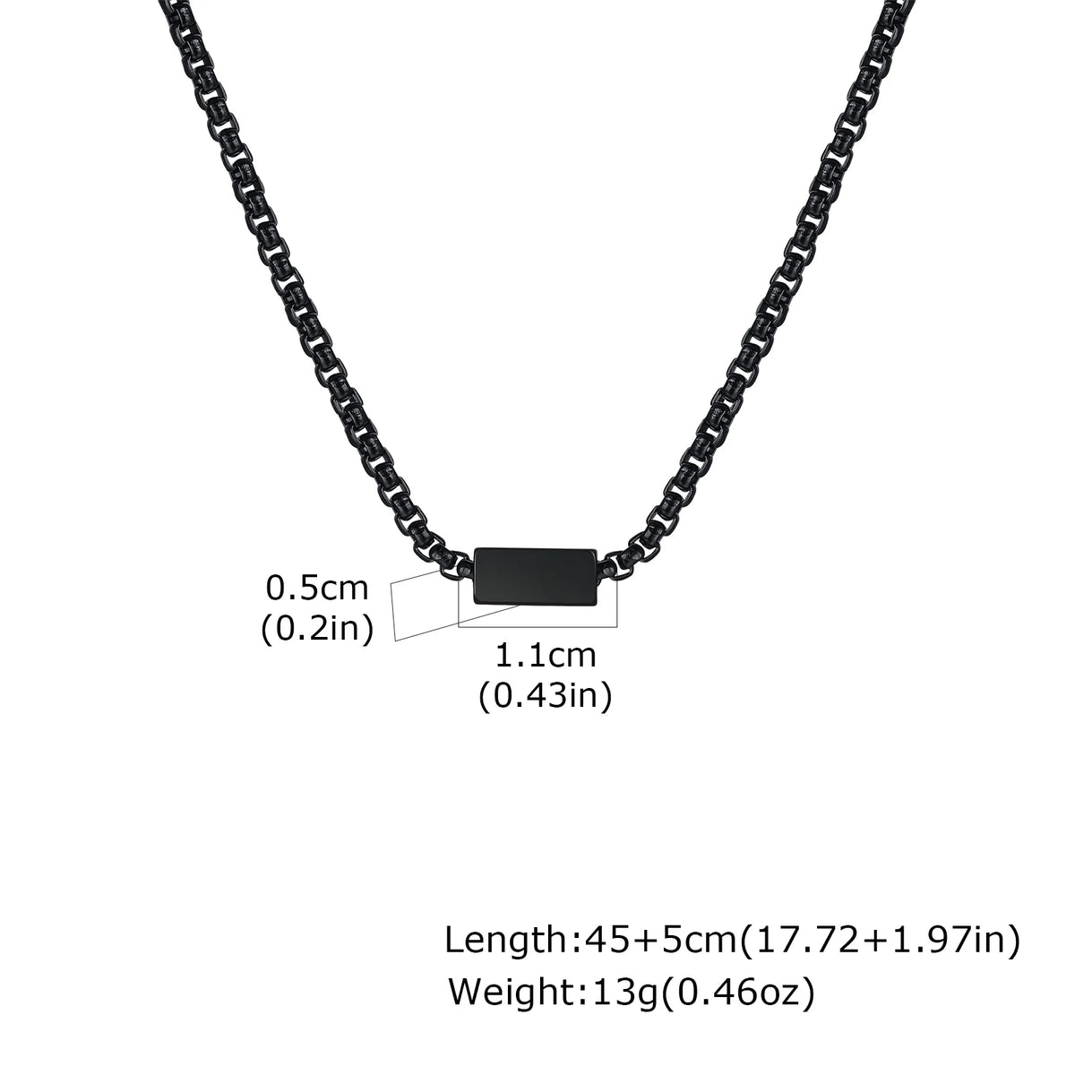 Customized 1-4 Name Neckace for Men,Never Fade Stainless Steel Tube Box Chain Collars,Personazlied Gift to Father Husband