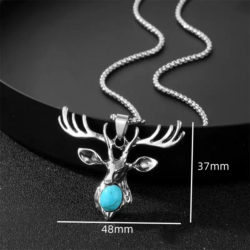 PENDRA Reindeer 316L Stainless Steel Deer Pendant Necklace