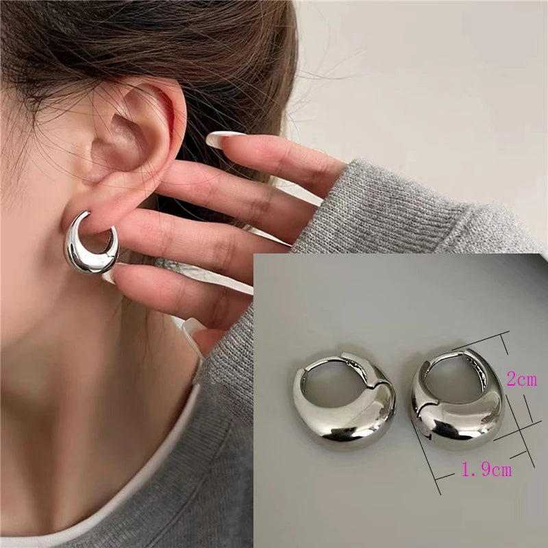 PENDRA Hoop Sterling Silver 4 Earrings