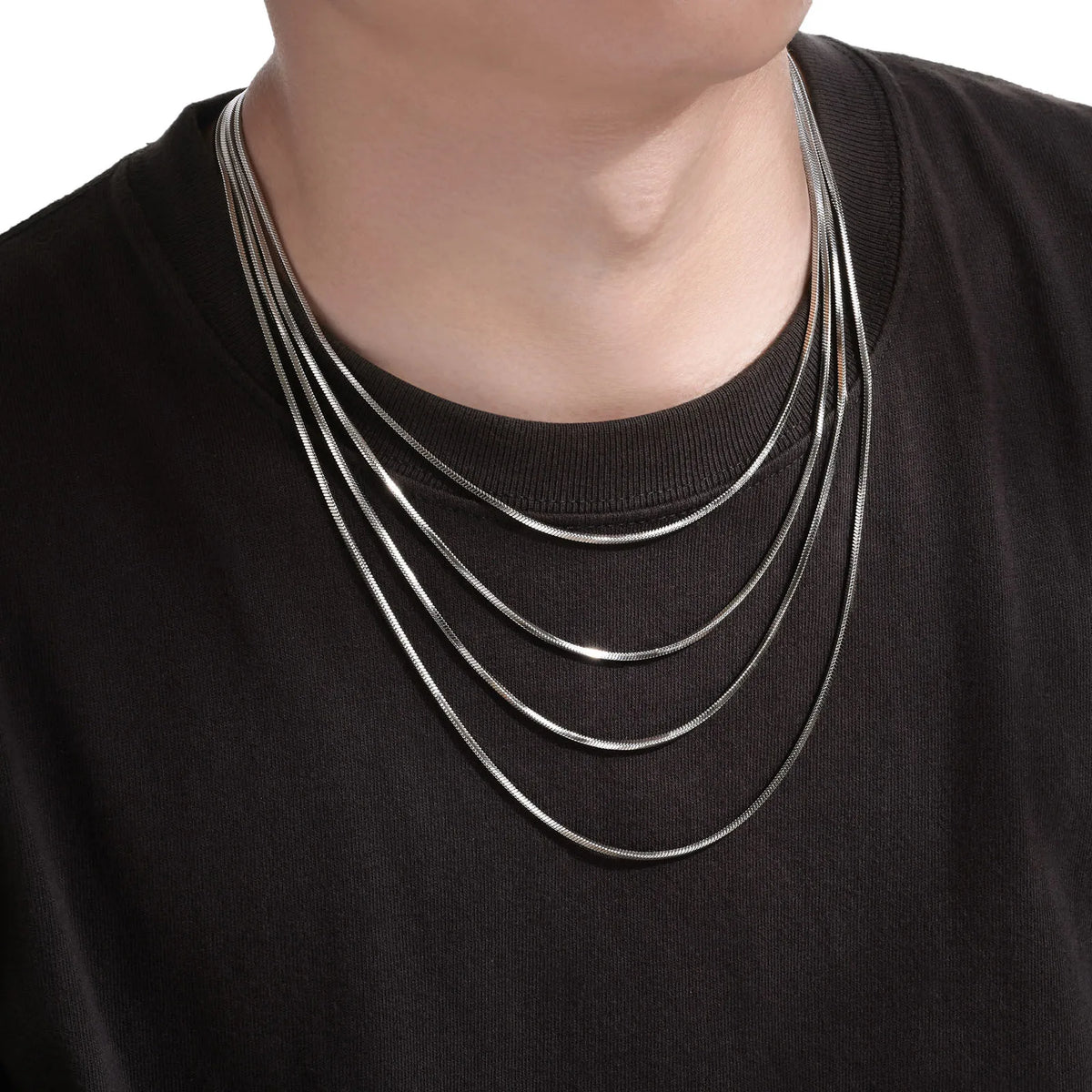 PENDRA Snake Gold Flat Chain Necklace