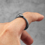 PENDRA Snake Animal Ouroboros Steel Ring