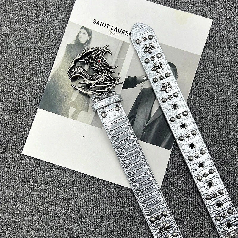 New Stylish Y2K PU Leather Fashion Punk Belt For Men and Women Trendy Accessory For Gift Giving Gothic Neutral Waist Belts