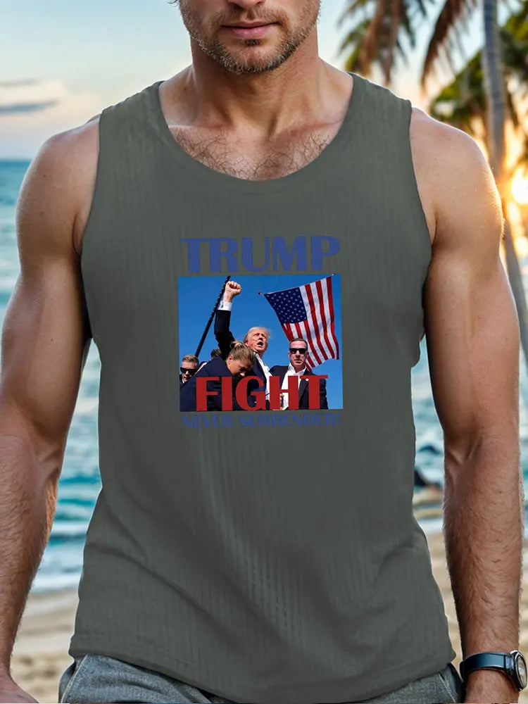 PENDRA Beach Hawaiian Tank Vintage Car Print Sleeveless Tank Top