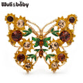 PENDRA Vintage Flower Butterfly Brooch