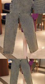 PENDRA Straight Wide Coffee Pants