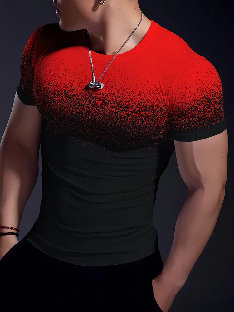 PENDRA Printed Urban Short-Sleeve Running T-Shirt