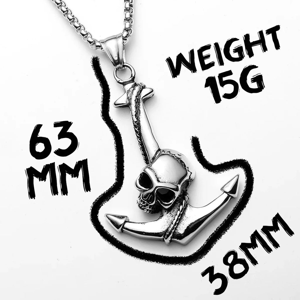 Skull Anchor Amulets Men Necklaces Stainless Steel Pendant Chain Women Fashion Jewelry Punk New In Accessories Gifts Wholesale