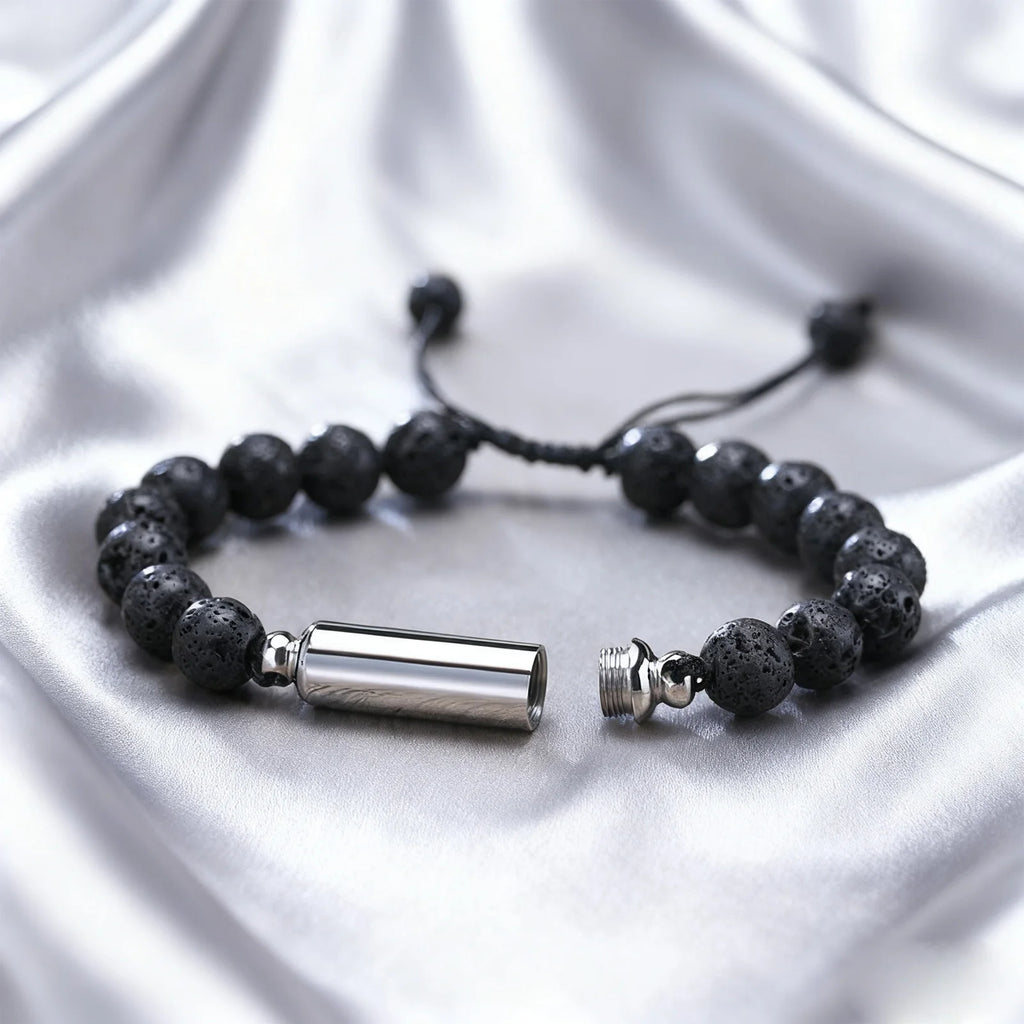 Men Bracelet, Urn Beaded Bracelets,Human or Pet Ashes,Cremation Jewelry for Men,Memorial Jewelry,Sympathy Gift