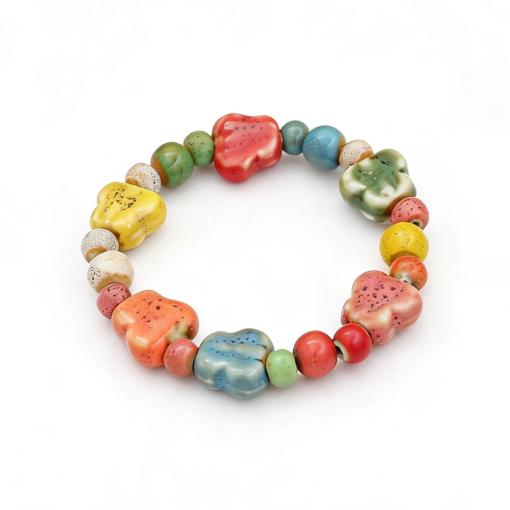 PENDRA Ceramica Colorful Handmade Boho Beaded Bracelet