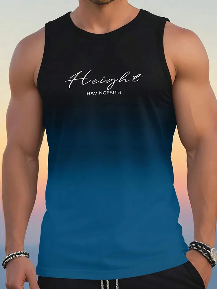 Summer Exercise Fitness Men's Tank Top Outdoor Sports Loose Comfortable Men's Sleeveless Tee Daily Street Men's Fashion Tank Top