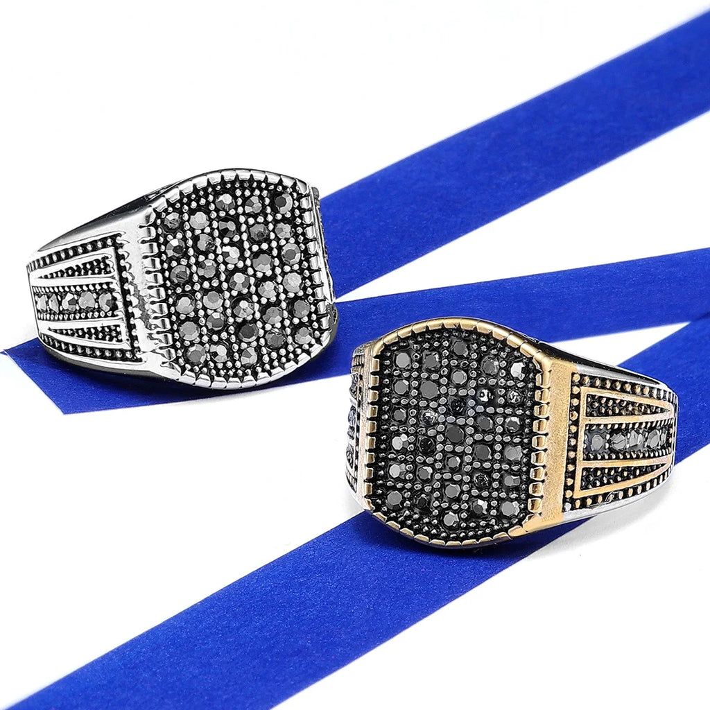 PENDRA Golden Rhinestone Trnedy Steel Ring