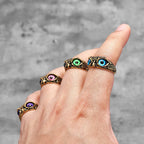 Multiple Color Cute Owl Stainless Steel Womens Mens Rings Punk for Gril Boyfriend Jewelry Creativity Gift Dropshipping Wholesale