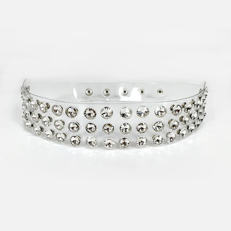 PENDRA Velaelle Rhinestone Pearl Punk Corset Belt