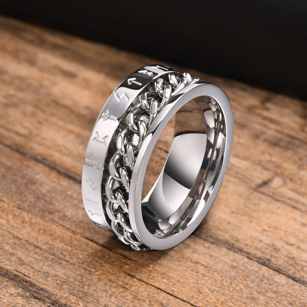 Rings For Men Stylish Jewelry Men Rings Stainless Steel Jewelry No Fade Fashion Men's Ring 8mm Width Gift For Husband Father