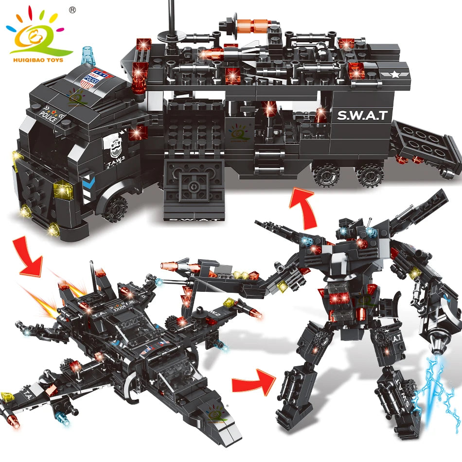 PENDRA 8in1 SWAT Police Building Set