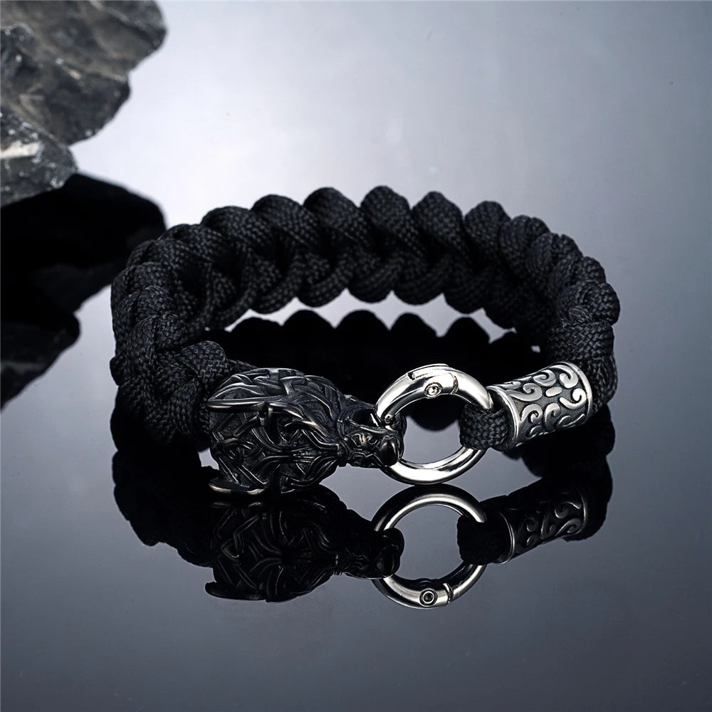 PENDRA Celtic Knot Rune Steel Bracelet