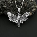 PENDRA Mothskull Stainless Steel Skull Moth Pendant