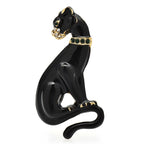 PENDRA Shadowclaw Enamel Leopard Brooch