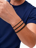 316L Twisted Rope Chain Bracelet for Men Women,  Adjustable Stainless Steel Chain Wristband,Minimalist Casual Jewelry Gift