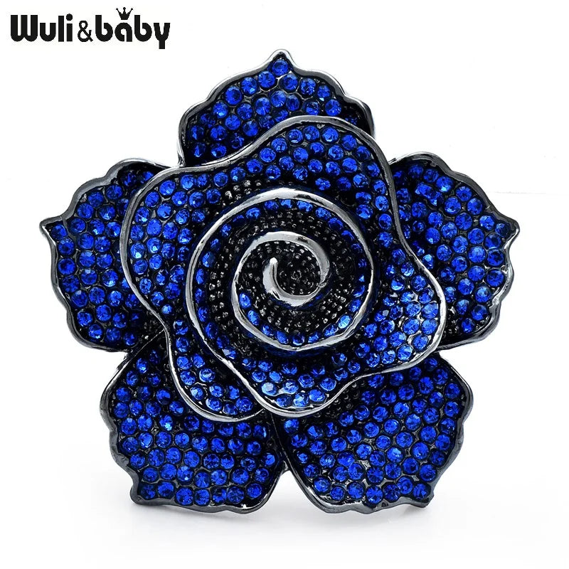 PENDRA Rosaspark Luxury Shining Rose Flower Brooch