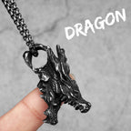 Retro Dragon Head Men Necklaces Stainless Steel Pendant Chain Women Punk Fashion Jewelry New In Accessories Gifts Wholesale