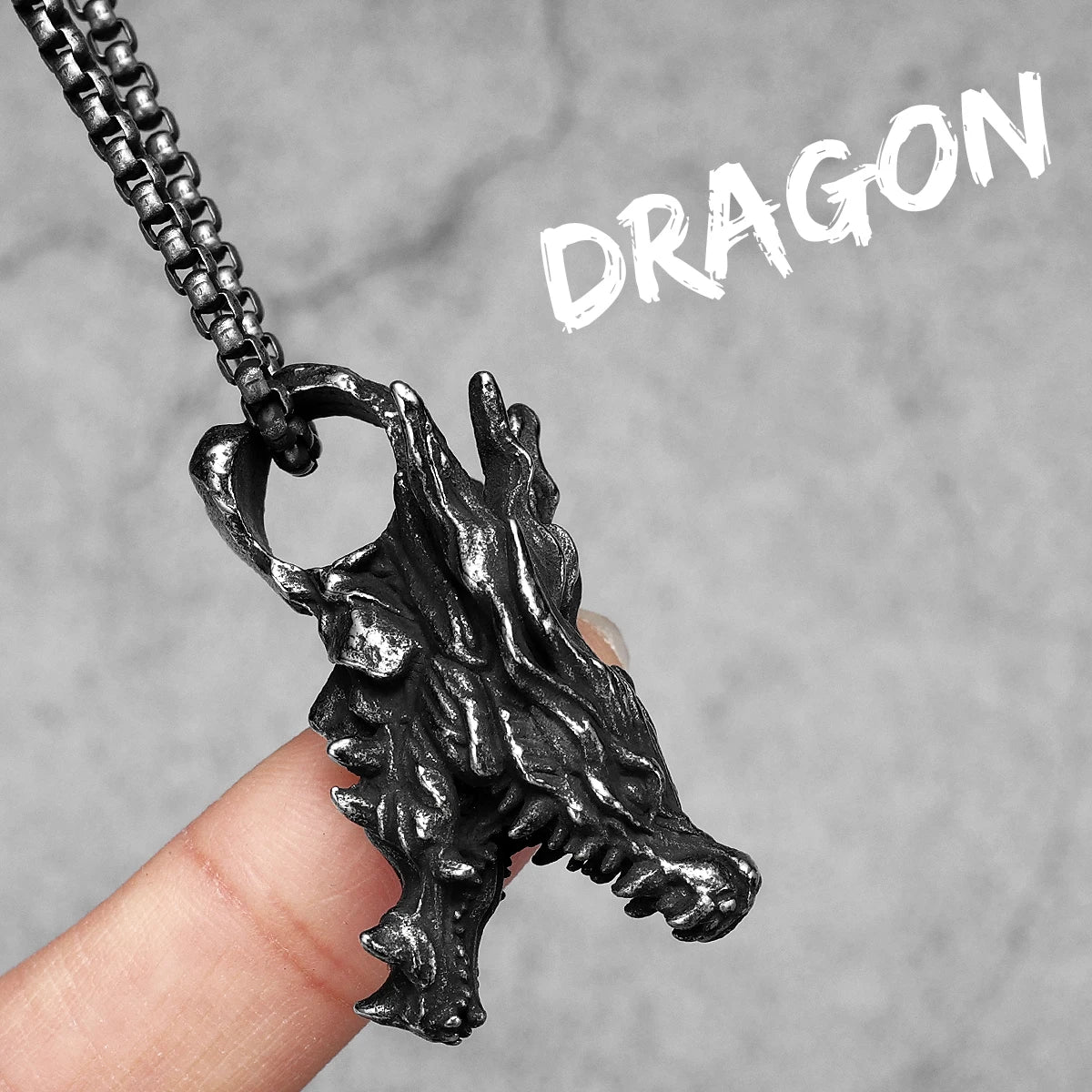 Retro Dragon Head Men Necklaces Stainless Steel Pendant Chain Women Punk Fashion Jewelry New In Accessories Gifts Wholesale