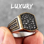 PENDRA Golden Rhinestone Trnedy Steel Ring