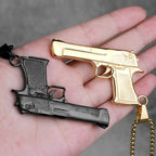 PENDRA Pistol Desert Eagle Steel Necklace