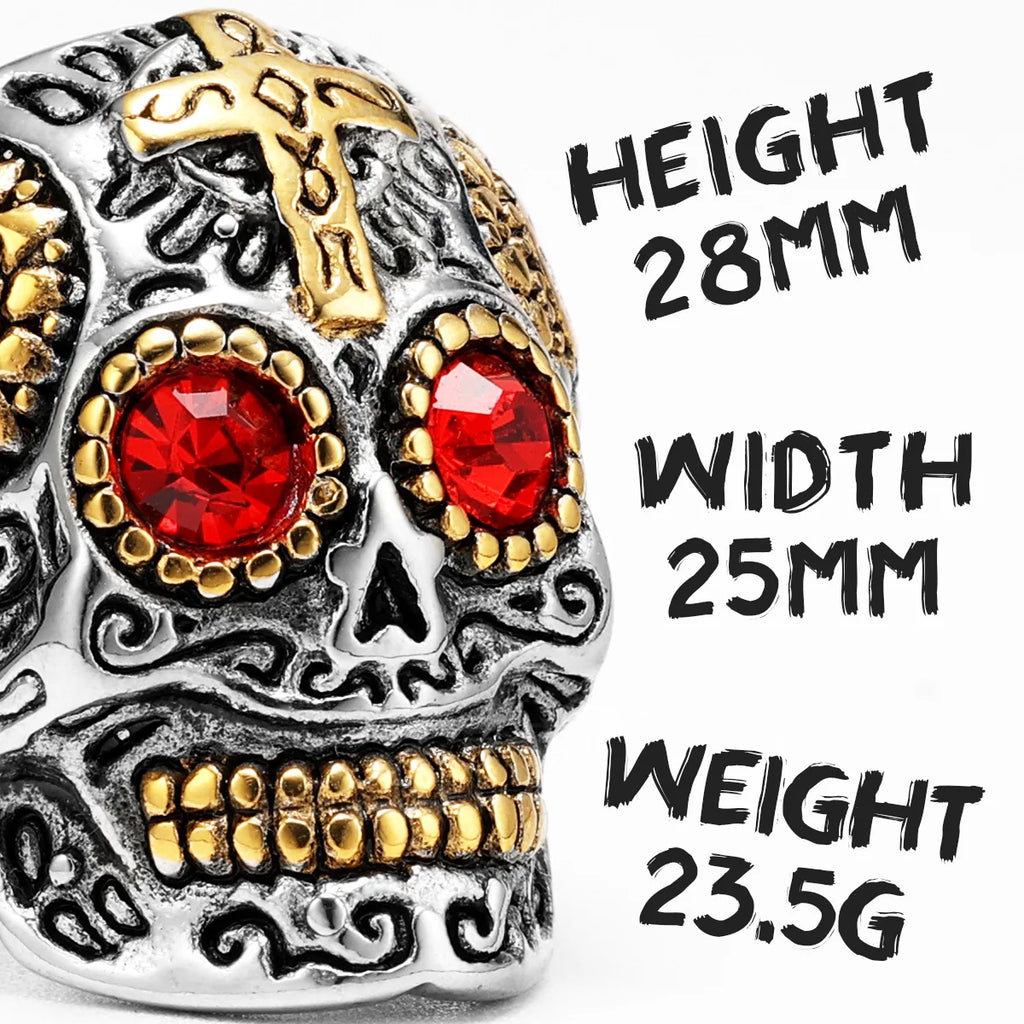 PENDRA 316l Skull Gothic Ring