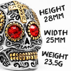 316L Stainless Steel Skull Gothic Religious Cross Man Men Rings Punk Rock Gothic For Biker Male Boy Jewelry Accessories Gift