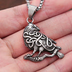PENDRA Ravenodin Stainless Steel Viking Crow Pendant Necklace