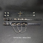 PENDRA Koraine Leather Black Skull Gothic Belt