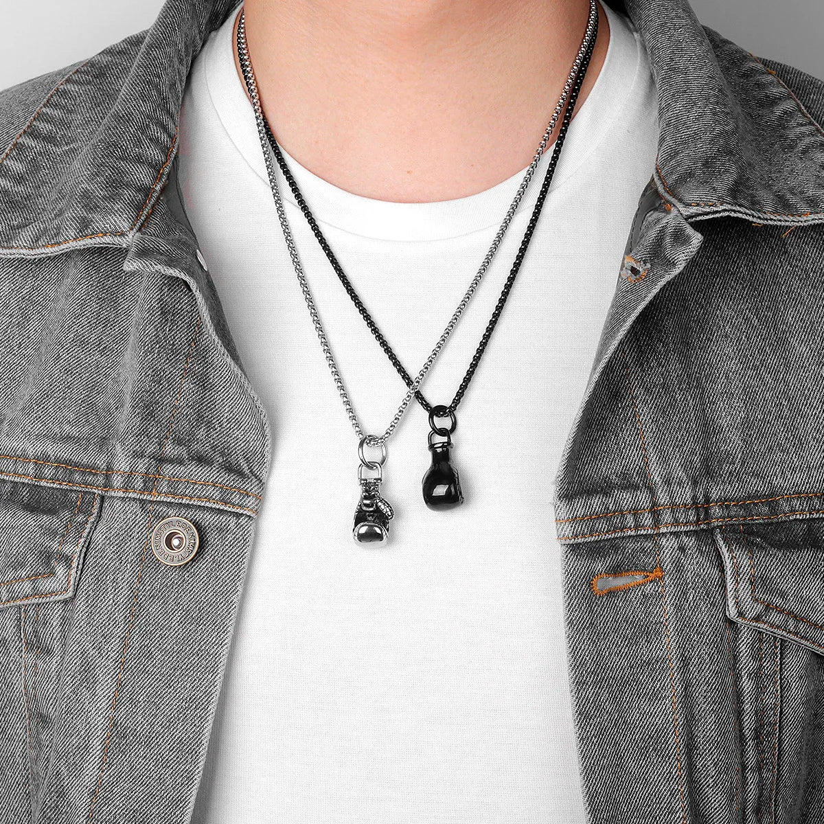 PENDRA Boxing Gloves Boxer Steel Necklace