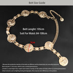 PENDRA Irisina Metal Gold Elegant Waist Chain Belt