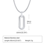 PENDRA Square Geometric Hollow Pendant Necklace