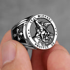 PENDRA St Michael Good Steel Ring