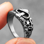 Mushroom Star Men Rings Stainless Steel Retro Punk New In Rock Women Jewelry Fashion Accessories Stranger Things Gift Wholesale