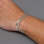 1/2/3pcs Chain Bracelet for Men Women,Stainless Steel Twisted Rope Cuban Chain Wristband,Hip Hop Minimalist Jewelry Gift