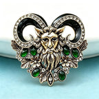 PENDRA Zodiac Heritage Rhinestone Goat Brooch