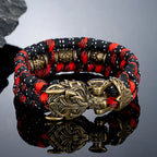 PENDRA Celtic Knot Rune Wolf Bracelet