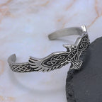 PENDRA Raven Rune Stainless Steel Viking Bracelet