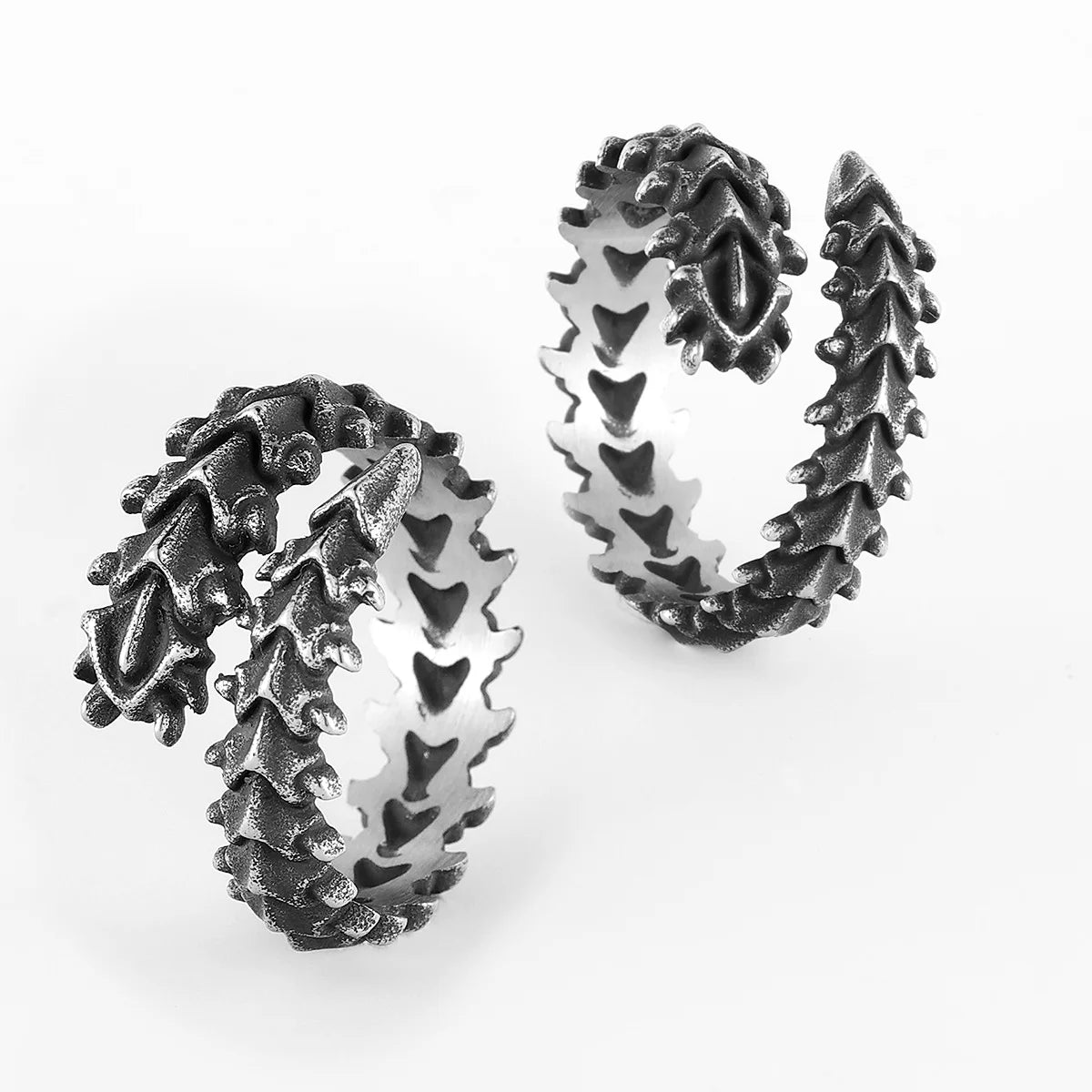 Stainless Steel Men Rings Eivil Dragon Spine Punk Trendy for Women Biker Fashion Jewelry Halloween Creativity Gift Wholesale