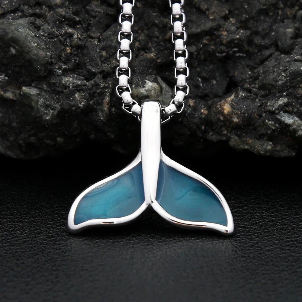 PENDRA Bluewhale Stainless Steel Whale Tail Pendant