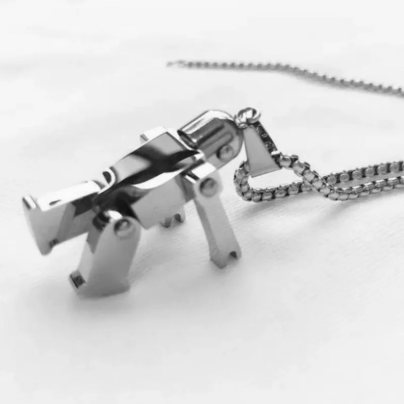 PENDRA Robotpunk Hip Hop Robot Pendant Necklace