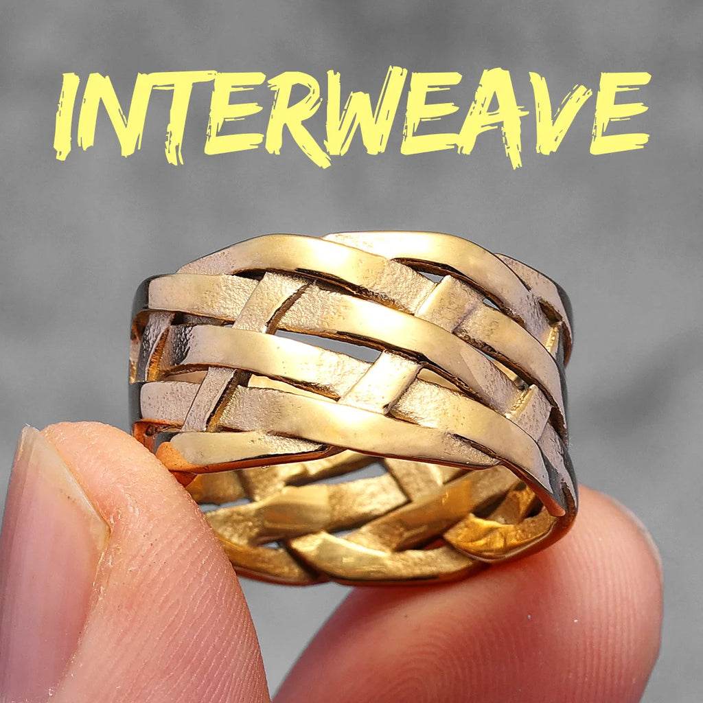 PENDRA Weaving Boyfriend Steel Ring